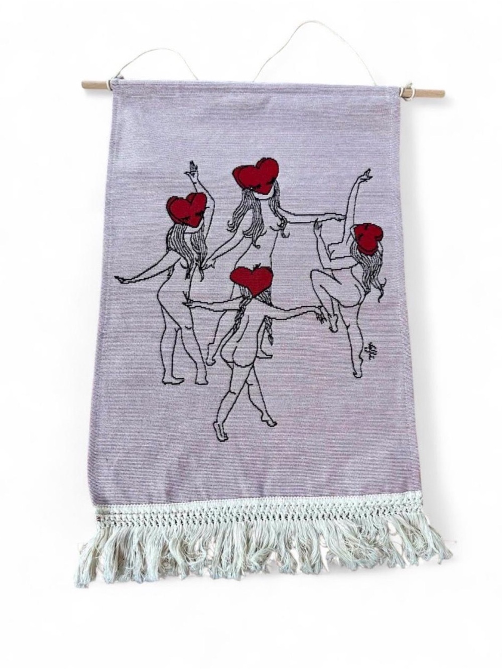 Valfre dancing hearts tapestry